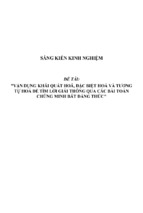 Sáng kiến kinh nghiệm skkn vận dụng khái quát hóa, đặc biệt hóa và tương tự hóa để tìm lời giải thông qua các bài toán chứng minh bất đẳng thức