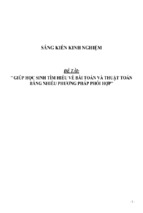 Sáng kiến kinh nghiệm skkn giúp học sinh tìm hiểu về bài toán và thuật toán bằng nhiều phương pháp phối hợp