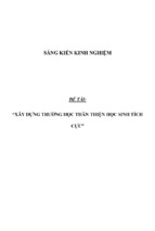 Sáng kiến kinh nghiệm skkn xây dựng trường học thân thiện, học sinh tích cực trong trường mầm non