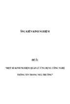 Sáng kiến kinh nghiệm quản lý ứng dụng công nghệ thông tin trong trường tiểu học