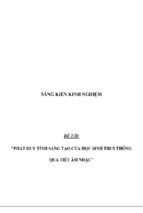 Sáng kiến kinh nghiệm skkn phát huy tính sáng tạo của học sinh thcs thông qua tiết âm nhạc