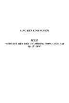 Sáng kiến kinh nghiệm skkn sơ đồ hóa kiến thức thành bảng trong giảng dạy địa lí lớp 9