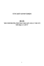 Sáng kiến kinh nghiệm skkn đổi mới phương pháp dạy học kiểu bài lý thuyết môn địa lý lớp 9