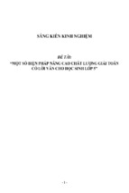 Sáng kiến kinh nghiệm  skkn một số biện pháp nâng cao chất lượng giải toán có lời văn cho học sinh lớp 5