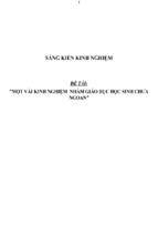 Sáng kiến kinh nghiệm thpt hạn chế số lượng hs bỏ học, giúp hs yếu học tập tiến bộ