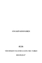 Sáng kiến kinh nghiệm skkn môn công nghệ thpt đổi mới kiểm tra đánh giá bằng trắc nghiệm khách quan