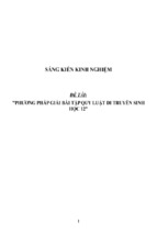 Sáng kiến kinh nghiệm skkn về phương pháp giải bài tập quy luật di truyền sinh học 12