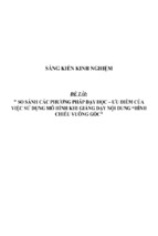 Sáng kiến kinh nghiệm skkn môn công nghệ thpt so sánh các phương pháp dạy học – ưu điểm của việc sử dụng mô hình khi giảng dạy nội dung “hình chiếu vuông góc