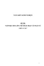 Sáng kiến kinh nghiệm skkn giúp học sinh lớp 2 viết được đoạn văn ngắn từ 3 đến 5 câu