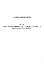 Sáng kiến kinh nghiệm skkn hiệu trưởng với công tác xã hội hóa giáo dục tại trường th b vĩnh trường