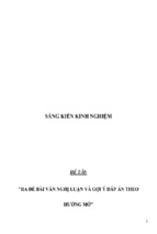 Sáng kiến kinh nghiệm skkn môn ngữ văn thp  ra đề bài văn nghị luận và gợi ý đáp án theo hướng mở