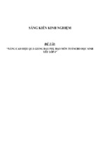 Sáng kiến kinh nghiệm skkn nâng cao hiệu quả giảng dạy phụ đạo môn toán cho học sinh yếu kém lớp 4