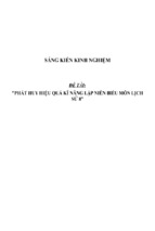 Sáng kiến kinh nghiệm skkn phát huy hiệu quả khả năng lập niên biểu môn lịch sử thcs