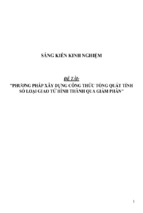 Sáng kiến kinh nghiệm skkn về phương pháp xây dựng công thức tổng quát tính số loại giao tử hình thành qua giảm phân