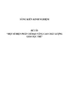 Sáng kiến kinh nghiệm skkn một số biện pháp chỉ đạo nâng cao chất lượng giáo dục trẻ ở trường mầm non sơn ca, quảng nam