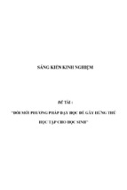 Sáng kiến kinh nghiệm skkn đổi mới phương pháp dạy học để gây hứng thú học tập cho học sinh bậc thcs