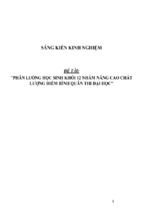 Sáng kiến kinh nghiệm skkn phân luồng học sinh khối 12 nhằm nâng cao chất lượng điểm bình quân thi đại học