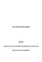 Sáng kiến kinh nghiệm skkn một số sai lầm thường gặp khi giải các bài toán liên quan đến tích phân