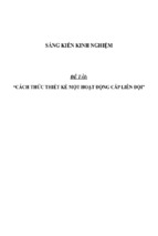 Sáng kiến kinh nghiệm skkn về cách thức thiết kế một hoạt động cấp liên đội