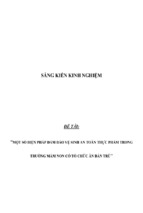 Sáng kiến kinh nghiệm tổ chức ăn bán trú trong trường mầm non