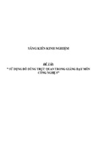 Sáng kiến kinh nghiệm skkn sử dụng đồ dùng trực quan trong giảng dạy môn công nghệ 8