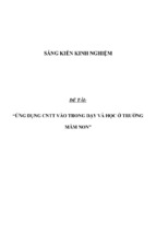 Sáng kiến kinh nghiệm skkn nâng cao hiệu quả ứng dụng cntt giáo dục trong trường mầm non