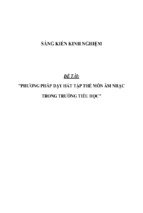 Sáng kiến kinh nghiệm skkn phương pháp dạy hát tập thể môn âm nhạc trong trường tiểu học