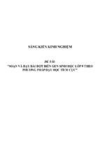 Sáng kiến kinh nghiệm skkn soạn và dạy bài đột biến gen sinh học lớp 9 theo phương pháp dạy học tích cực