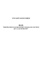 Sáng kiến kinh nghiệm skkn phương pháp giải nhanh một số dạng bài tập phần quy luật di truyền