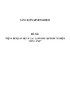 Sáng kiến kinh nghiệm về mệnh đề quan hệ trong tiếng anh