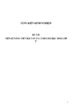 Sáng kiến kinh nghiệm rèn kĩ năng viết bài văn tả cảnh cho học sinh lớp 5