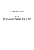 Sáng kiến kinh nghiệm skkn phương pháp tiếp cận tác phẩm thơ tự do trong nhà trường thpt từ góc độ đặc trưng thể loại