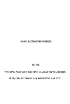 Sáng kiến kinh nghiệm skkn phương pháp giúp học sinh giải bài tập mạch điện về mạch cầu trong dạy bồi dưỡng vật lý 9