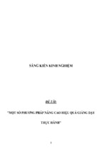 Sáng kiến kinh nghiệm skkn môn sinh học thpt một số phương pháp nâng cao hiệu quả giảng dạy thực hành