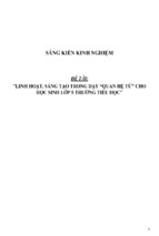 Sáng kiến kinh nghiệm skkn linh hoạt, sáng tạo trong dạy “quan hệ từ” cho học sinh lớp 5 trường tiểu học