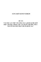 Sáng kiến kinh nghiệm thcs văn thư lưu trữ với công tác lập hồ sơ để giúp hiệu trưởng trong việc xây dựng trường thcs nguyễn bá phát đạt chuẩn quốc gia