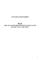 Sáng kiến kinh nghiệm skkn môn công nghệ thpt một số giải pháp đổi mới kiểm tra đánh giá kết quả học tập của học sinh