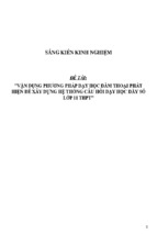 Sáng kiến kinh nghiệm skkn vận dụng phương pháp dạy học đàm thoại phát hiện để xây dựng hệ thống câu hỏi dạy học dãy số lớp 11 thpt