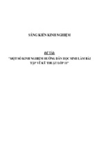 Sáng kiến kinh nghiệm skkn một số kinh nghiệm hướng dẫn học sinh làm bài tập vẽ kỹ thuật lớp 11