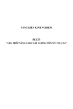 Sáng kiến kinh nghiệm skkn giải pháp nâng cao chất lượng môn mỹ thuật 6