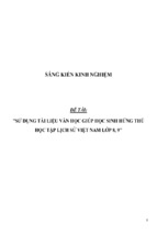 Sáng kiến kinh nghiệm skkn sử dụng tài liệu văn học giúp học sinh hứng thú học tập lịch sử việt nam lớp 8, 9