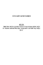 Sáng kiến kinh nghiệm skkn phương pháp giải bài toán về mạch dao động điện từ trong bồi dưỡng học sinh giỏi cấp thpt đạt hiệu quả