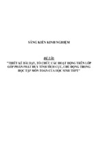 Sáng kiến kinh nghiệm skkn thiết kế bài dạy, tổ chức các hoạt động trên lớp góp phần phát huy tính tích cực, chủ động trong học tập môn toán của học sinh thpt