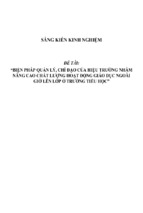 Sáng kiến kinh nghiệm skkn biện pháp quản lý, chỉ đạo của hiệu trưởng nhằm nâng cao chất lượng hoạt động giáo dục ngoài giờ lên lớp ở trường tiểu học