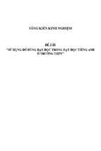 Sáng kiến kinh nghiệm sử dụng đồ dùng dạy học trong dạy học tiếng anh ở trường thpt