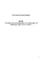 Sáng kiến kinh nghiệm skkn vận dụng bài tập định tính và câu hỏi thực tế trong dạy học vật lý 10 thpt