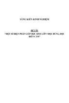 Sáng kiến kinh nghiệm skkn một số biện pháp giúp học sinh lớp 5 đọc đúng, đọc diễn cảm