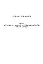 Sáng kiến kinh nghiệm skkn bồi dưỡng học sinh giỏi văn ở trường phổ thông dân tộc nội trú