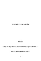 Sáng kiến kinh nghiệm skkn về phương pháp nâng cao chất lượng môn làm quen với chữ cái cho trẻ mẫu giáo lớn