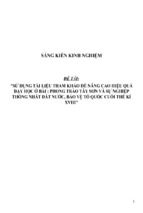 Sáng kiến kinh nghiệm skkn sử dụng tài liệu tham khảo để nâng cao hiệu quả dạy học ở bài phong trào tây sơn và sự nghiệp thống nhất đất nước, bảo vệ tổ quốc cuối thế kỉ xviii